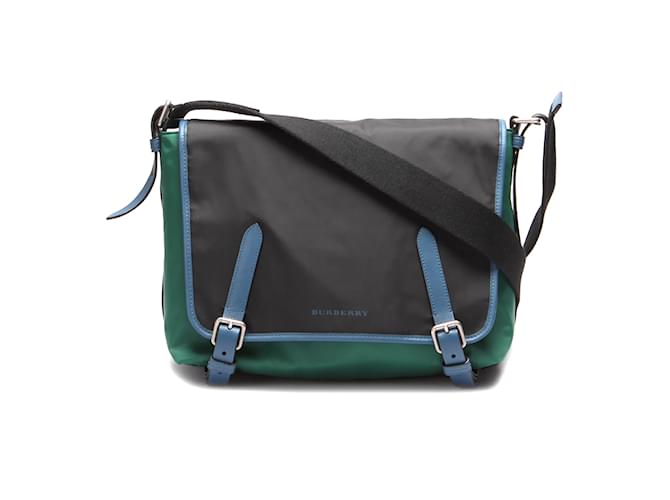 Burberry Nylon Messeger Bag Green Cloth  ref.884273