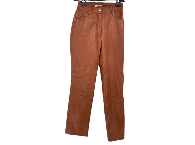 Autre Marque SAKS POTTS Pantalon T.0-5 1 cuir de vachette Camel  ref.884288