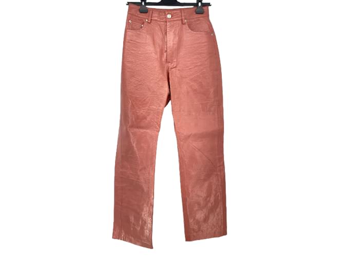 Pantalon MSGM T.fr 40 polyestyer Polyester Rose  ref.884290