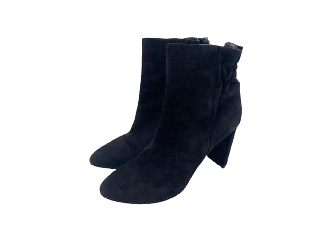 Botins DIOR T.eu 39.5 camurça Preto Suécia  ref.884298