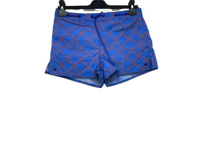 Hermès HERMES Pantalones cortos T.fr 34 poliéster Azul  ref.884350