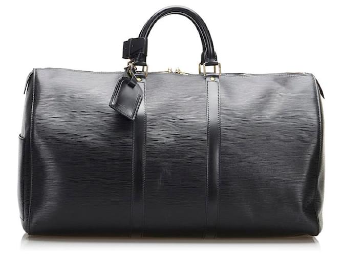 Louis Vuitton Keepall 50 Black Leather ref.884479 - Joli Closet