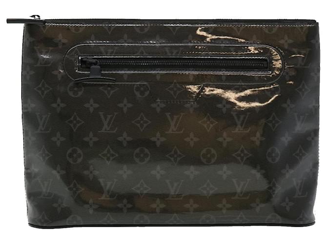 Louis Vuitton Pochette Schwarz Leinwand  ref.884757