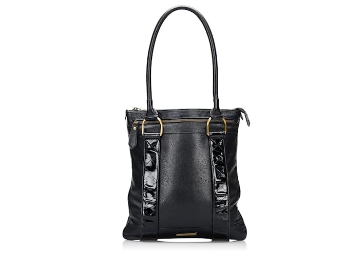 Burberry Black Leather Tote Bag Pony-style calfskin  ref.884919