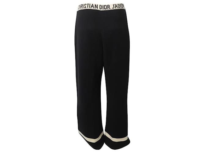 Dior jeans Laine Noir Crème  ref.884955