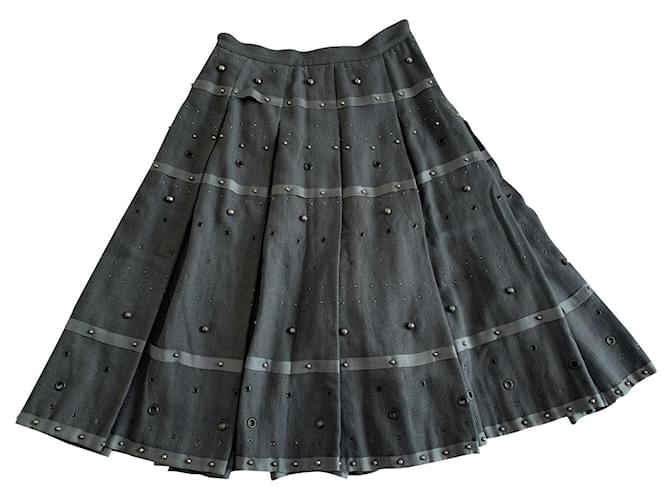 Prada Skirts Grey Viscose  ref.885044