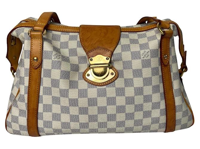Louis Vuitton Damier Azur Stresa PM Shoulder Bag White Leather  ref.885170