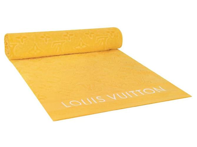 Louis Vuitton Serviette de plage LV Coton Jaune  ref.885179