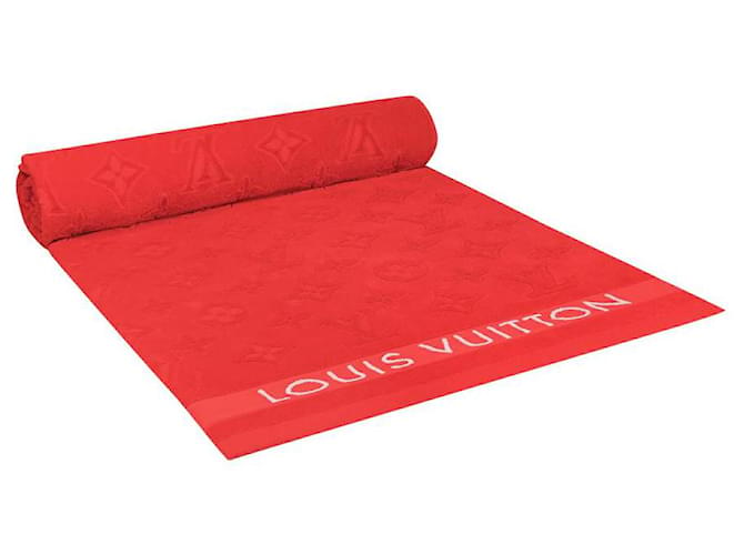 Louis Vuitton Serviette de plage LV neuve Coton Orange  ref.885180