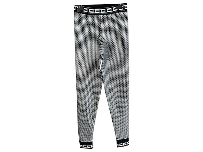 Hermès Un pantalon, leggings Laine Noir  ref.885237