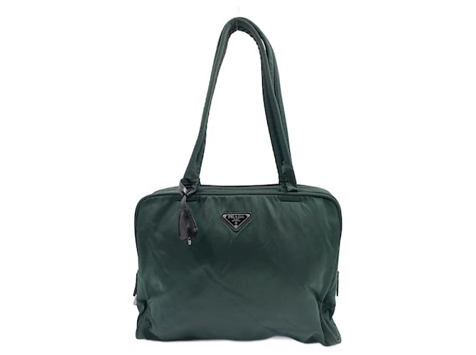 Prada, Bags, Prada Green Vintage Nylon Tote Bag