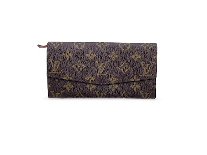 Louis Vuitton Vintage Brown Monogram Emilie Continental Wallet Cloth  ref.885496