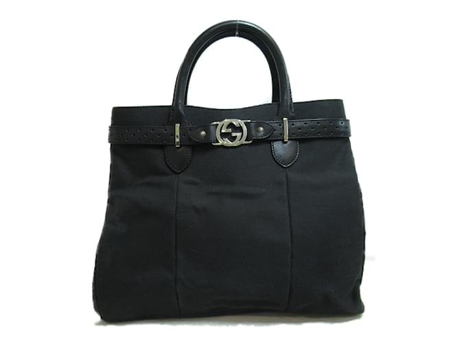 Gucci Ophidia Top Handle Bag 114888 Black Cloth  ref.885535