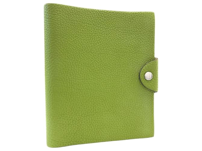 Hermès Togo Ulysse PM Cover Green Leather Pony-style calfskin  ref.885558