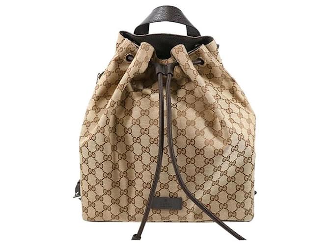 Gucci Beige Backpack Man Fabric Original GG Mod. 449175 KY9mn 9790 Cotton  ref.886124