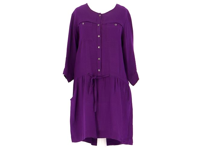 Sandro robe Purple Silk  ref.886138