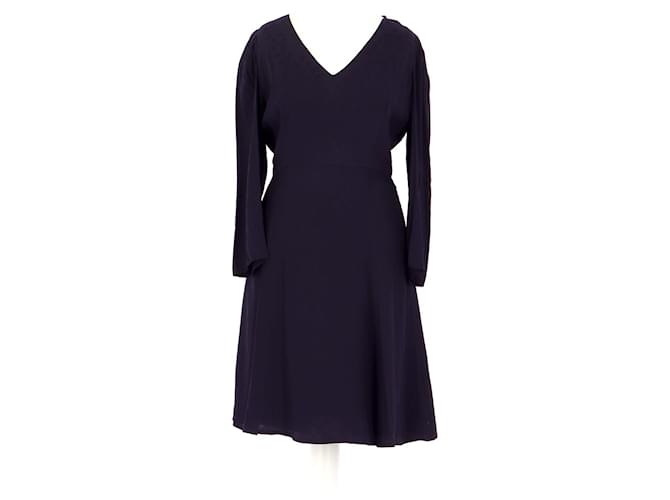 Claudie Pierlot robe Navy blue Viscose  ref.886161