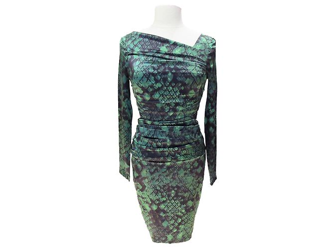 Luc Duchène Grünes Seidenkleid von Luc Duchene Schwarz