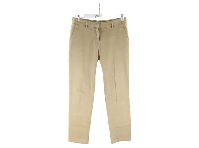 Paul & Joe Straight Trousers 38 Beige Cotton  ref.886296