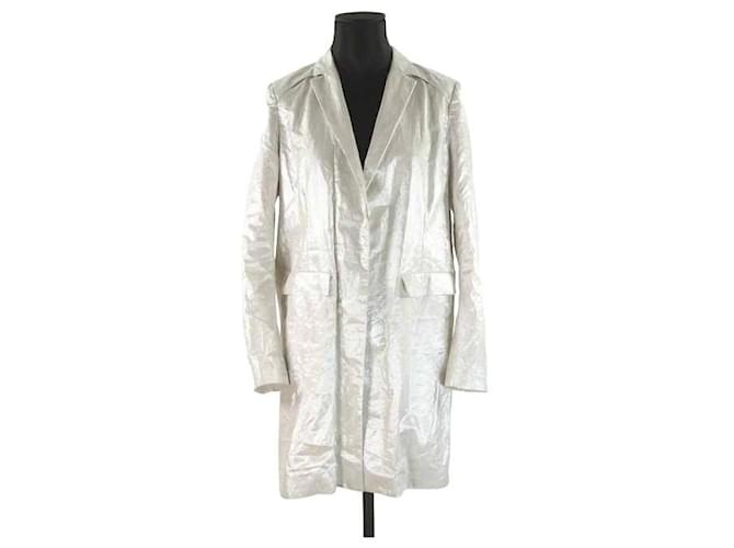 maje chaqueta 38 Plata Algodón  ref.886301
