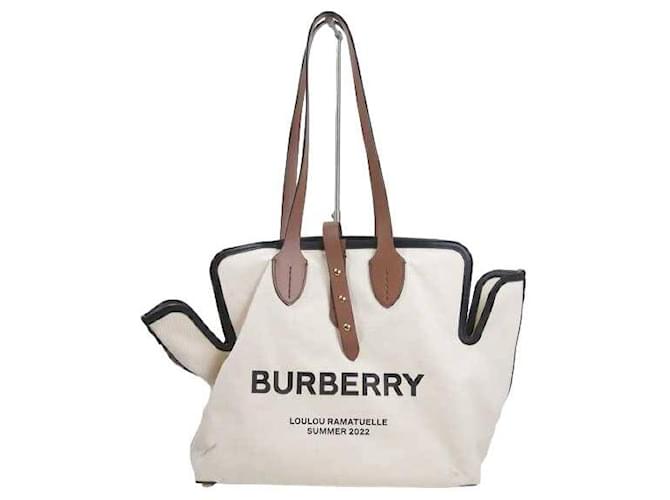 Burberry handbag Beige Cotton  ref.886389