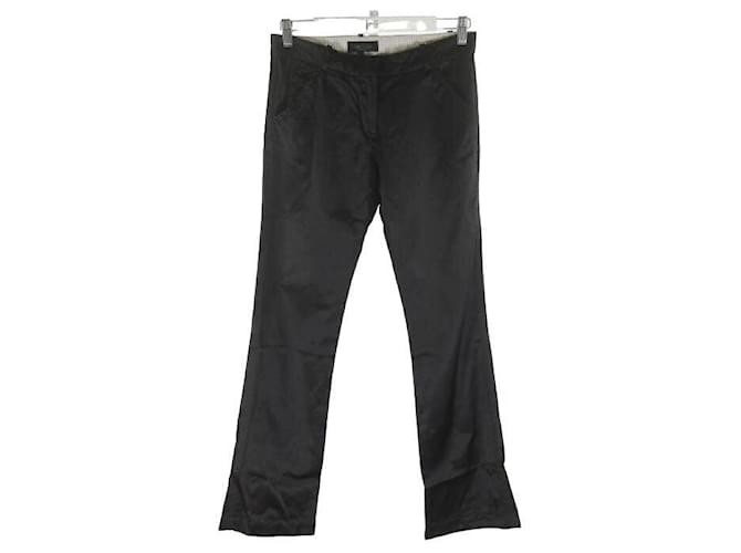 Pantalon droit Zadig & Voltaire 38 Coton Noir  ref.886391