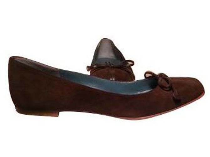 Ballerine Marc by Marc Jacobs Scamosciate Marrone Scuro 36