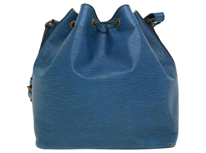 Bucket Louis Vuitton Noé Azul Cuero  ref.886536