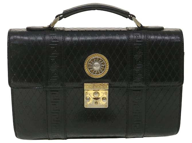 VERSACE Black Leather  ref.886597