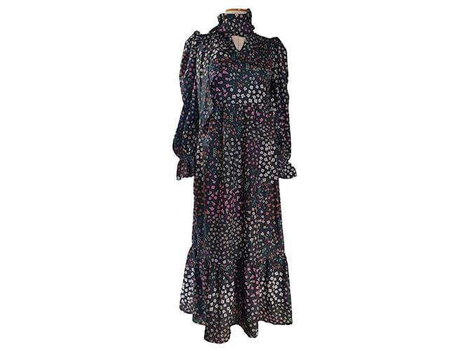 Autre Marque Robes Polyester Noir Multicolore  ref.886704