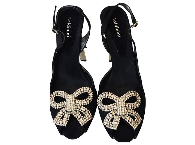 Baldinini-Sandalen mit Strasssteinen Schwarz