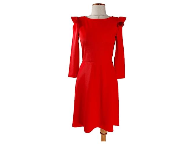 Max & Co Dresses Red Viscose Elastane Polyamide  ref.886741