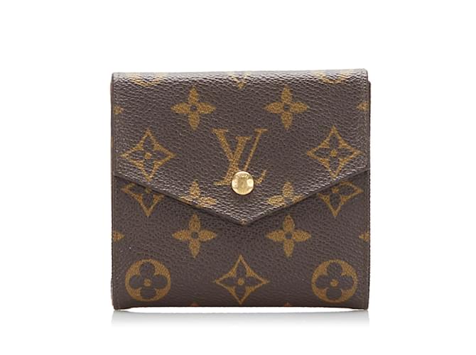 Louis Vuitton Monograma Porte-Monnaie M61660 Marrom Lona  ref.886832