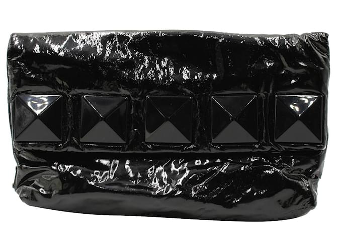 Marc Jacobs Studded Clutch in Black Patent Leather  ref.887248