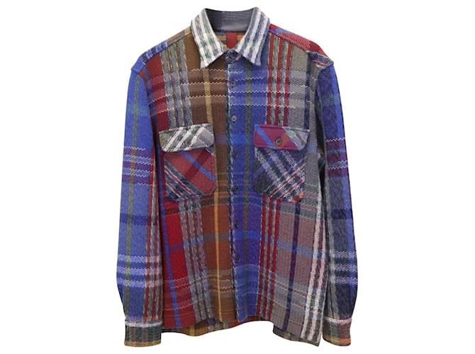 Missoni Checked Knitted Overshirt in Multicolor Wool  ref.887250