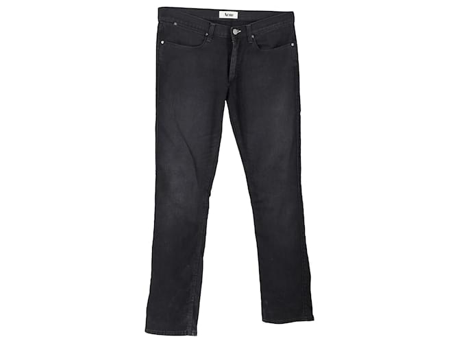 Acne Studios Relaxed Fit Jeans in Black Cotton Denim  ref.887255