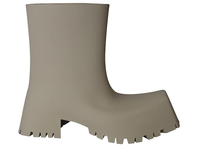 Balenciaga Trooper Ankle Boots in Beige Rubber  ref.887325