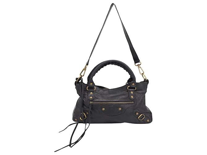 Balenciaga City Bag in Black Leather  ref.887390