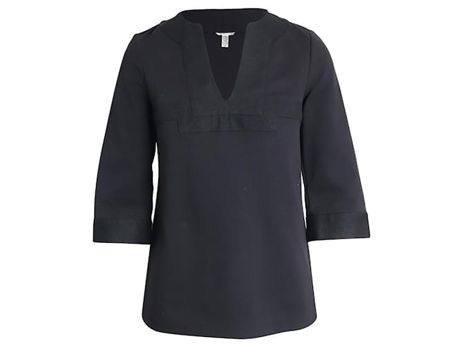 Diane Von Furstenberg Tunic Top in Black Cotton  ref.887393