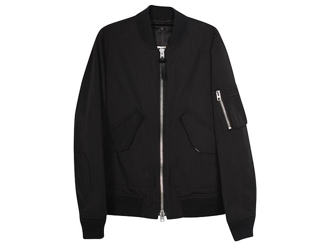 Coach Bomber Jacket in Black Polyester