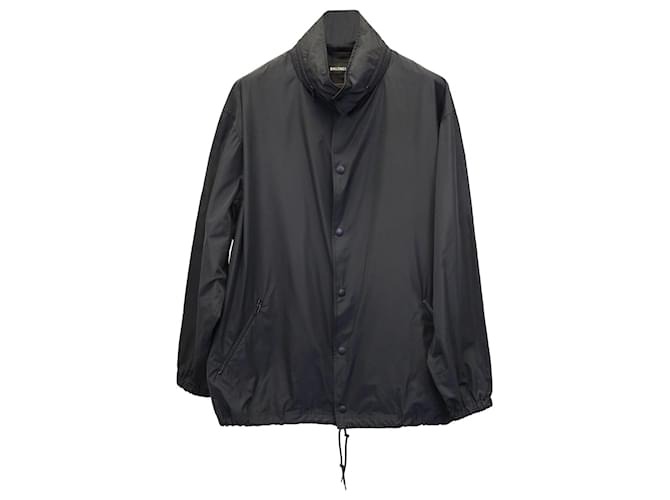 Jaqueta de chuva oversize Balenciaga em poliéster preto  ref.887411