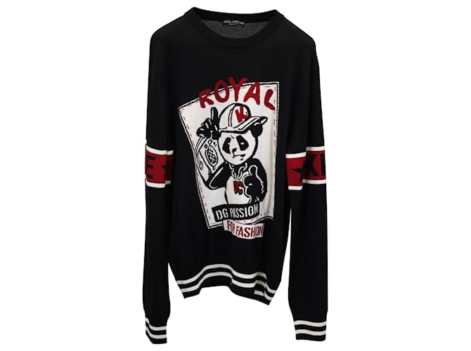 Dolce & Gabbana Black DG Passion Sweater in Black Virgin Wool  ref.887431