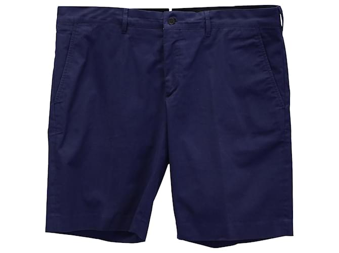 Shorts Prada Chino em Algodão Azul  ref.887474