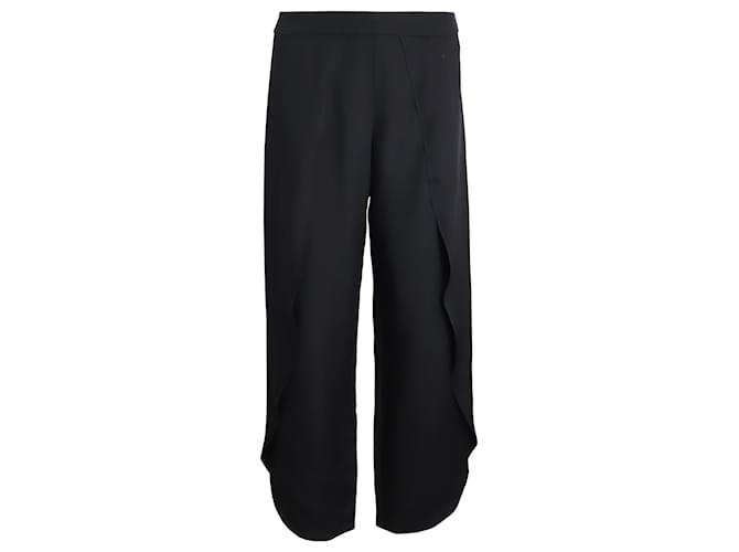 Totême Pantalones holgados superpuestos Toteme en seda negra Negro  ref.887500