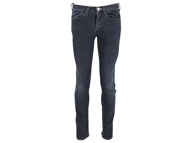 Acne Studios Skinny Fit Jeans in Navy Cotton Denim Blue Navy blue  ref.887506