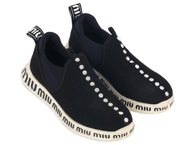 MIU MIU Sneakers EU 36 Stoff Schwarz