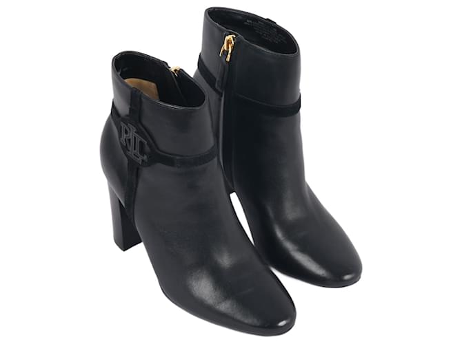 RALPH LAUREN  Boots T.EU 36 Leather Black  ref.887715