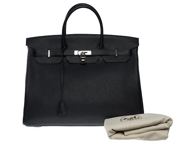 Hermès Birkin handbag 40 in black togo-101149 Leather  ref.887746