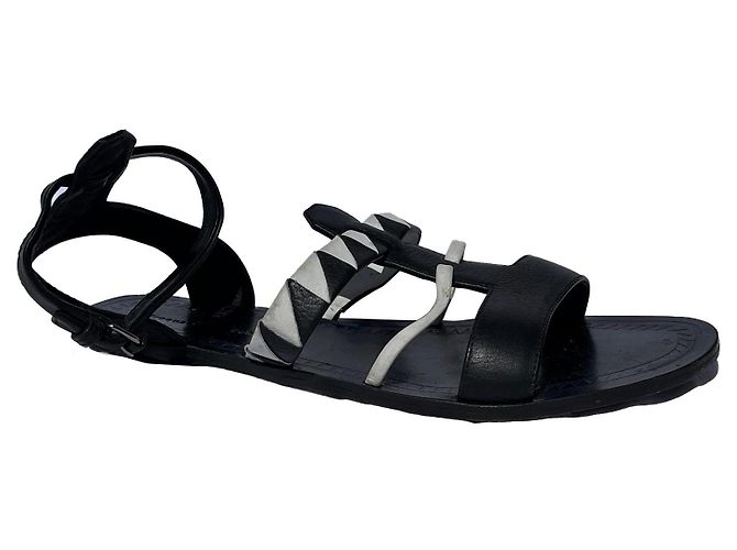 Proenza Schouler Sandali gladiatore bianchi e neri Nero Bianco