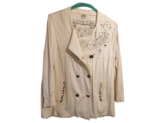 Kenzo Jackets Eggshell Cotton  ref.887767